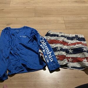 Columbia Blue Shirt and Star-Spangled Shorts